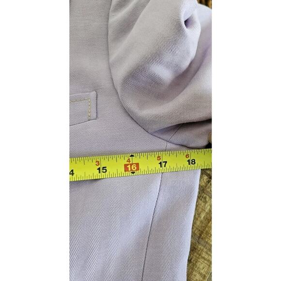 Domenico Vacca Linen Blend Blazer Women's Size 8 Purple Made in Italy Luxury - Picture 9 of 11